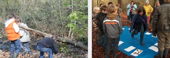 met willy en familie het bos in