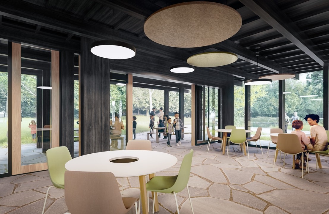 Renderbeeld binnenkant nieuw paviljoen bastion 8