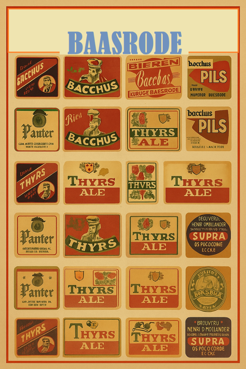 affiche oude industrie logo's Baasrode