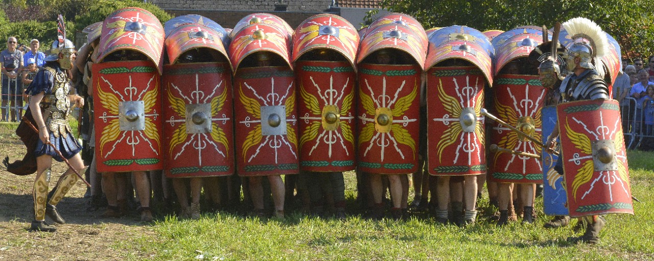 romeins leger staat klaar voor de aanval