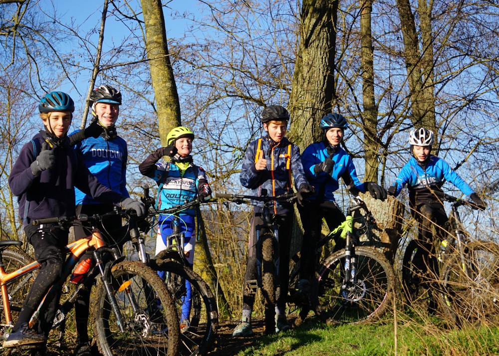 Mountainbikers in domein De Gavers