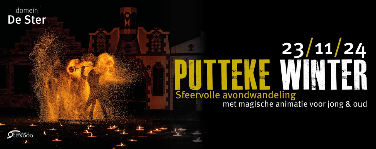 23 november putteke winter in domein de ster - banner met lichteffect op afgebeeld