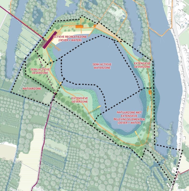 Kaart met zones Nieuwdonk