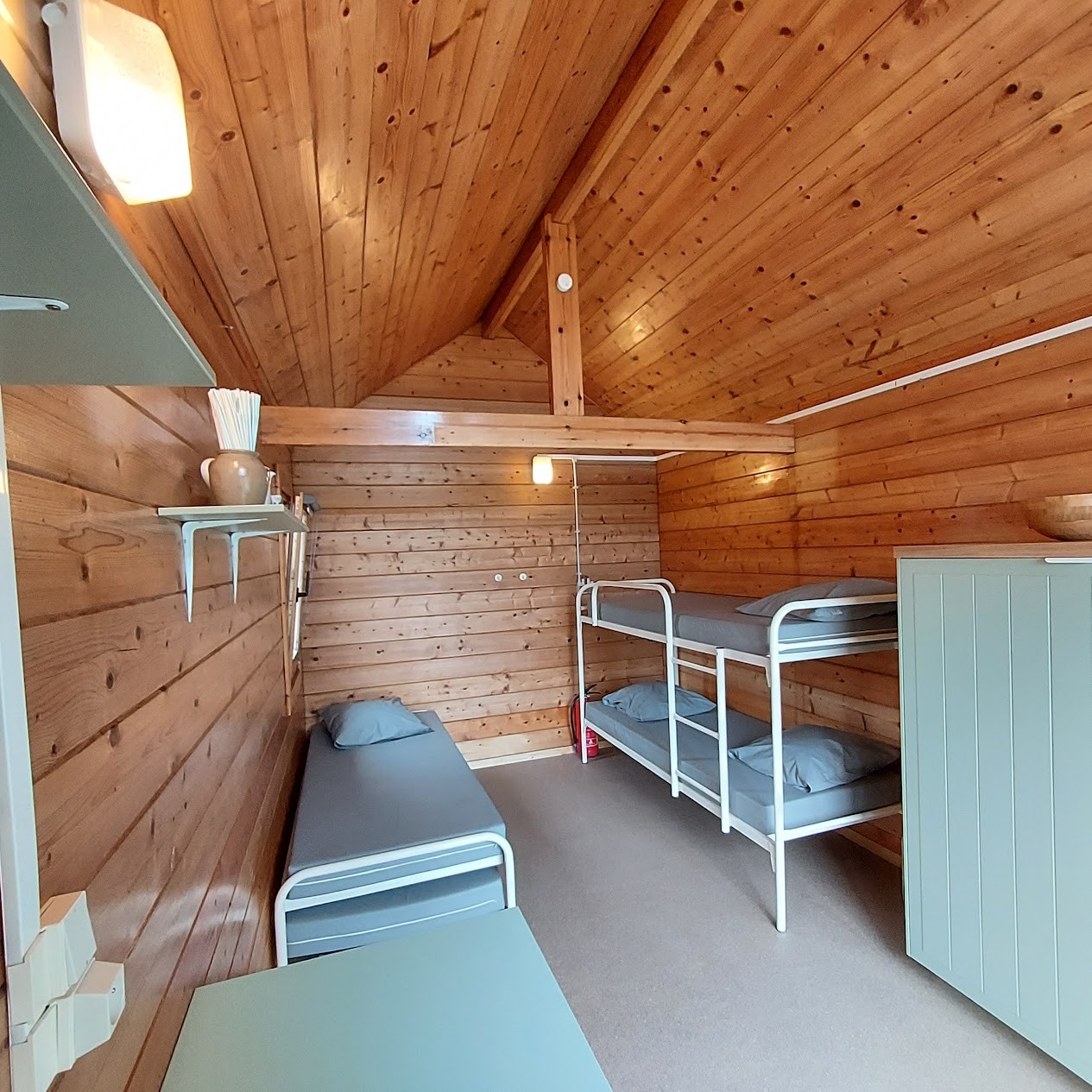 bedden in de trekkershut