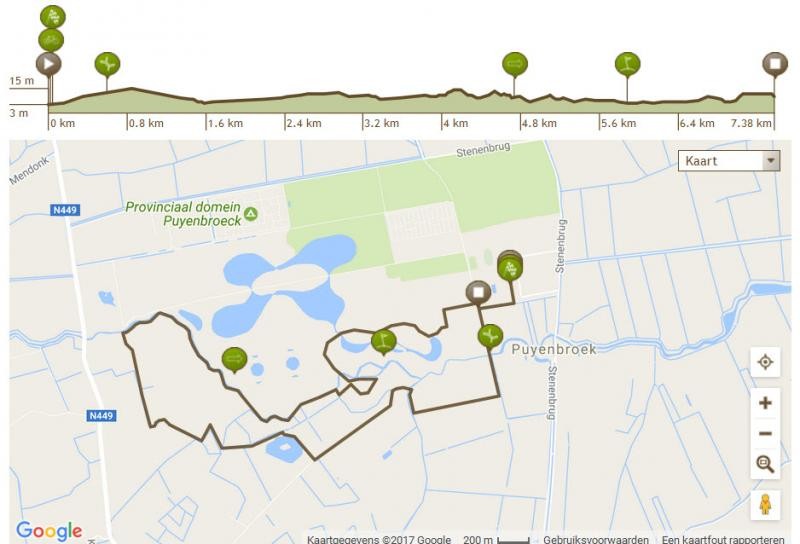Rode route: 8 km