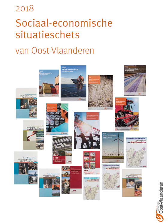 cover brochure Sociaal economische situatieschets 2018 provincie oost vlaanderen dienst economie 