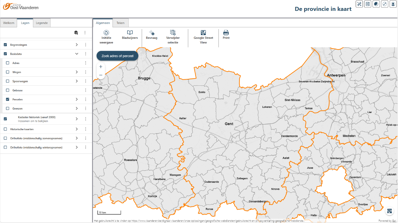 Voorbeeld gisoost kaart