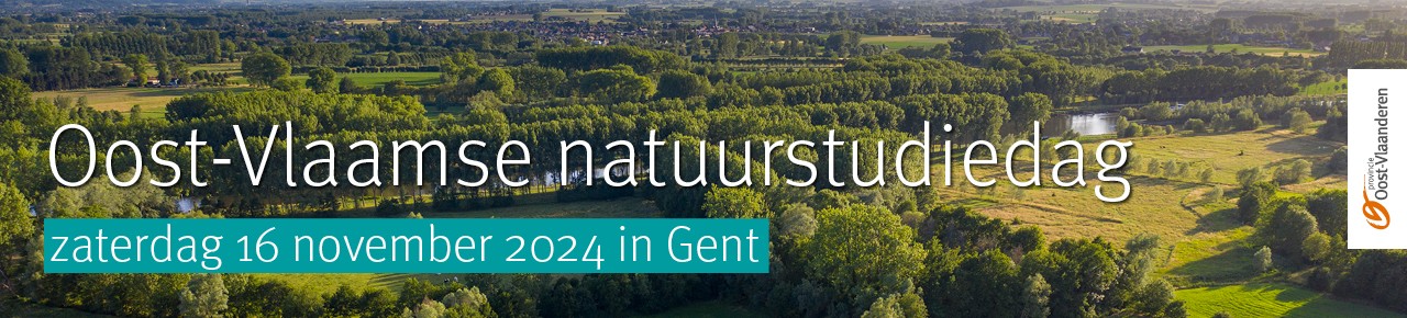 banner Oost-Vlaamse natuurstudiedag Zaterdag 16 november 2024 in Gent - logo provincie oost vlaanderen